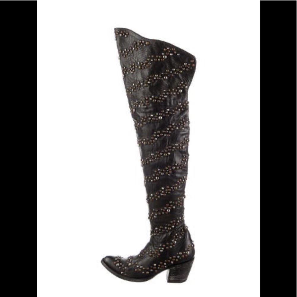 RARE Old Gringo Studded Knee High Western Cowboy Boots